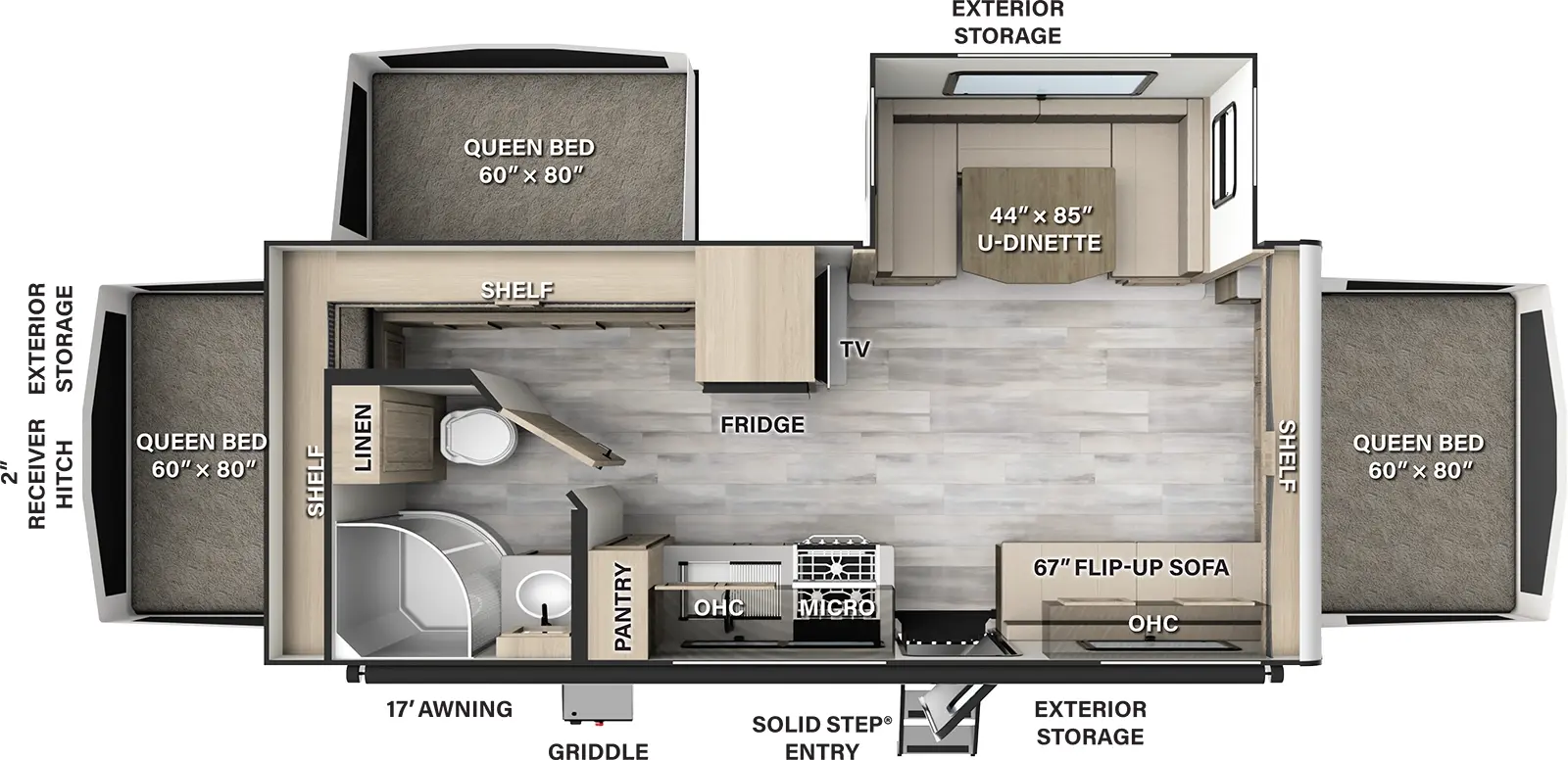 Rockwood Roo 233S Floorplan